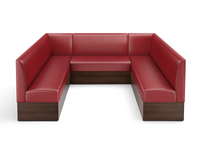 Expo Restaurant Ushape Booth - Premium Flat-Back Upholstery - Made in USA Expo Restaurant Ushape Booth - Premium Flat-Back Upholstery - Made in USA