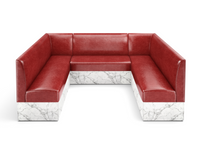 Expo Restaurant Ushape Booth - Premium Flat-Back Upholstery - Made in USA Expo Restaurant Ushape Booth - Premium Flat-Back Upholstery - Made in USA