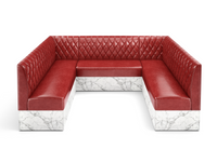 Expo Restaurant Ushape Booth - Premium Diamond-Back Upholstery - Made in USA