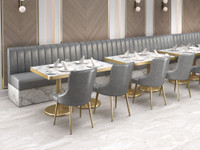 Expo Restaurant Booth Gold Package - Premium Channel-Back Upholstery (Seats 16) Expo Restaurant Booth Gold Package - Premium Channel-Back Upholstery (Seats 16)