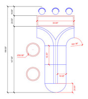 Strike - Red & Black BOWLING Seating Package with Bar Stools - Premium Channel-Back Upholstery (Seats 17 )