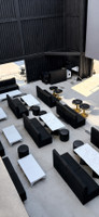 Cabana Outdoor Rounded Long Seating - Premium  5-Yr Warranty Sunbrella Fabric - Marine Grade Seaboard Frame - Seating Arrangement G3