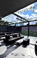 Cabana Outdoor Rounded Long Seating - Premium  5-Yr Warranty Sunbrella Fabric - Marine Grade Seaboard Frame - Seating Arrangement G3