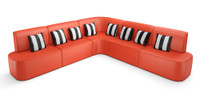 Cabana Outdoor V-Shape Seating - Premium  5-Yr Warranty Sunbrella Fabric - Marine Grade Seaboard Frame - Seating Arrangement G4
