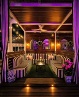 Cabana Outdoor U-Shape Seating - Premium  5-Yr Warranty Sunbrella Fabric - Marine Grade Seaboard Frame - Seating Arrangement G5