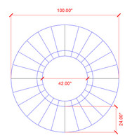 Rotonda 100" Round Modular Seating - Round Banquette - Circular Sofa- Centerpiece (Seats 12)