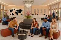 Rotonda 100" Round Modular Seating - Round Banquette - Circular Sofa- Centerpiece (Seats 12)