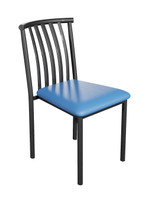 Stacking Curved Design Back - Gunmetal Heavy Duty Base  - Restaurant Chair