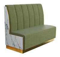Modern Marmo Restaurant Booths - Premium Channel-Back Upholstery  with Laminated Accent Sidewalls- Restaurant Tables and Chairs - Seats 16 Modern Marmo Restaurant Booths - Premium Channel-Back Upholstery  with Laminated Accent Sidewalls- Restaurant Tables and Chairs - Seats 16