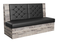 Tavern Restaurant Booth - Dual Panel - 38" Height (Seats 3)