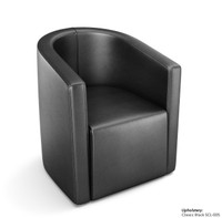 Overstock Deal! Club Chairs Seating Package - SEATS 30 -  [20] Commercial-Grade Club Chairs on Casters - [10] Round Tables  - [10] Modern Black Round Bar Stools