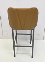 3007 Two-Tone Designer Back Bar Stool - High Performance Upholstery - Metal Base