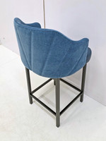 3007 Two-Tone Designer Back Bar Stool - High Performance Upholstery - Metal Base