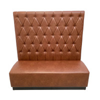 Style-S Diamond Button Tufted - Extra Tall 60" Banquette Back - Restaurant Booth - Fully Customizable - 100% Handcrafted In USA