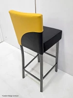 782 Bar Stool - Two Tone Premium Upholstery - Gunmetal Base