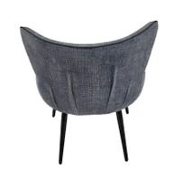 Designer Exclusive Curvy Restaurant Chair - Premium Upholstery - Extra Wide Seat - Metal Legs