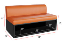 Bowling 42"  Seating with Storage  Shelf 
