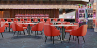 Casino Restaurant Package  - 36" Square Thinscape Tables with Modern Restaurant Chairs  and Bar Stools (Seats 52)
