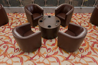 Casino Lounge Package - Modern Lugano 73" Sofas, Clubs Chairs and Round Lounge Tables (Seats 36) Casino Lounge Package - Modern Lugano 73" Sofas, Clubs Chairs and Round Lounge Tables (Seats 36)