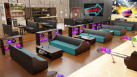 LEON-Z Bowling Furniture - Sofas - Lounge Tables - Storage (Seats  24)
