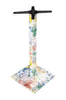 Dining / Bar Height - Premium True Pattern Wrapped Aluminum Alloy -Square Indoor Restaurant Table Base