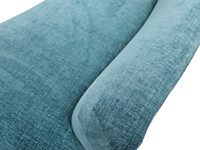 Modern Design - AMALFI - A Beautiful Modern Open Sofa - Symmetrical Ends - Centered Back - Premium Upholstery  - Gold Wrapped Base