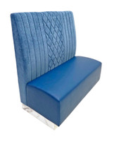 Dual Pattern Tufted Upholstered Back - Restaurant Booth -  Laminated Kick Panel