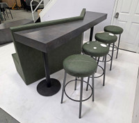 Monterey Golf Seating with Bar Table and Lounge Table with Two Ottomans - Exclusive Modern Design (Seats  10)