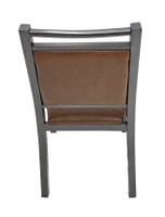 701 Stacking Restaurant Chair - Gunmetal Heavy Duty Base with Pull Handle