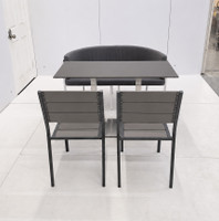 Last Package Left! Outdoor Cafe Package - Premium  5-Yr Warranty Sunbrella Fabric - Fully Welded Heavy-Duty White Metal Frame (Seats 40)