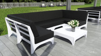 Carina Outdoor Seating - Modular U-Shape Open Seating with Lounge Table - Premium  Marine Grade Quality (SEATS 4)