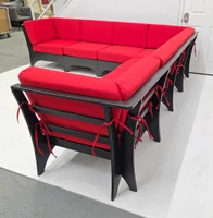 Carina Outdoor Seating - Modular U-Shape Open Seating with Lounge Table - Premium  Marine Grade Quality (SEATS 4)