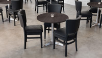 Overstock Deal - Walnut 32" Square Restaurant Tables Package with Restaurant Chairs - Seats 60
