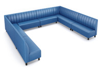NORWAY - Modular Extended U-Shape Seating - Made in USA - Channel Tufted Upholstery