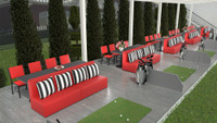 Golf Cabana Outdoor Seating with Tables and Chairs (Seats 40)