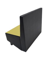 Weston Modern Two-Tone Restaurant Booth with Sloped Base on Metal Legs