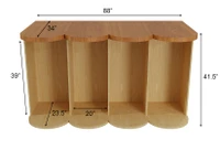 Set of Three: Bar Tables With Golf Bag Storage and Four Bar Stools (Seats 12)