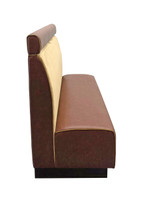 Dual-Tone Luxury Restaurant Booth -  Laminated Kick Panel
