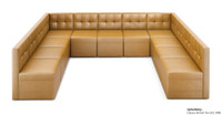 Football Event Ready - Soccer Theme - Seating Package  - 9049 Large Modular U Shape with Soccer Lounge Table (Seats 9)