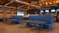 Premium Extra Tall 65" Banquette Back - Restaurant SKY Booths with Tables, Chairs and Bar Stools (Seats 16)