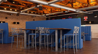 Premium Extra Tall 65" Banquette Back - Restaurant SKY Booths with Tables, Chairs and Bar Stools (Seats 16)