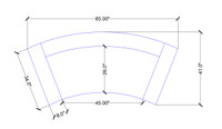 8005 Long Curved Modern Loveseat