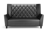 Set of Monaco Luxury Lounge Button-Tufted Sofa, Two Chairs and Lucas Lounge Table