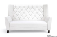 Set of Monaco Luxury Lounge Button-Tufted Sofa, Two Chairs and Lucas Lounge Table