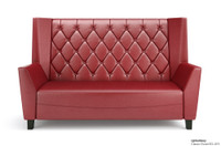Set of Monaco Luxury Lounge Button-Tufted Sofa, Two Chairs and Lucas Lounge Table