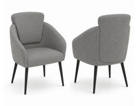 Modern Designer Restaurant Chair - High Performance Upholstery - Metal Legs