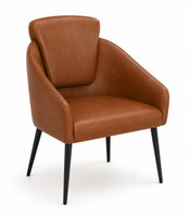Modern Designer Restaurant Chair - High Performance Upholstery - Metal Legs