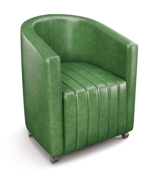 Channeled Seat - Commercial-Grade Club Chair - Handcrafted in USA - Optional Casters and 360° Swivel Base Channeled Seat - Commercial-Grade Club Chair - Handcrafted in USA - Optional Casters and 360° Swivel Base