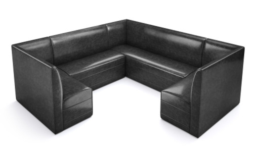Restaurant 3/4 Circle Booth Seating  - Contract Grade - Premium Performance Upholstery - 100% Handcrafted In USA