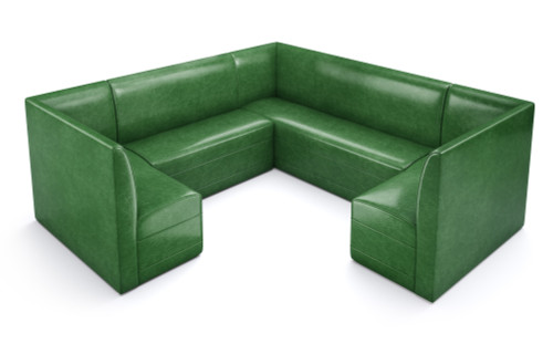 Restaurant 3/4 Circle Booth Seating  - Contract Grade - Premium Performance Upholstery - 100% Handcrafted In USA